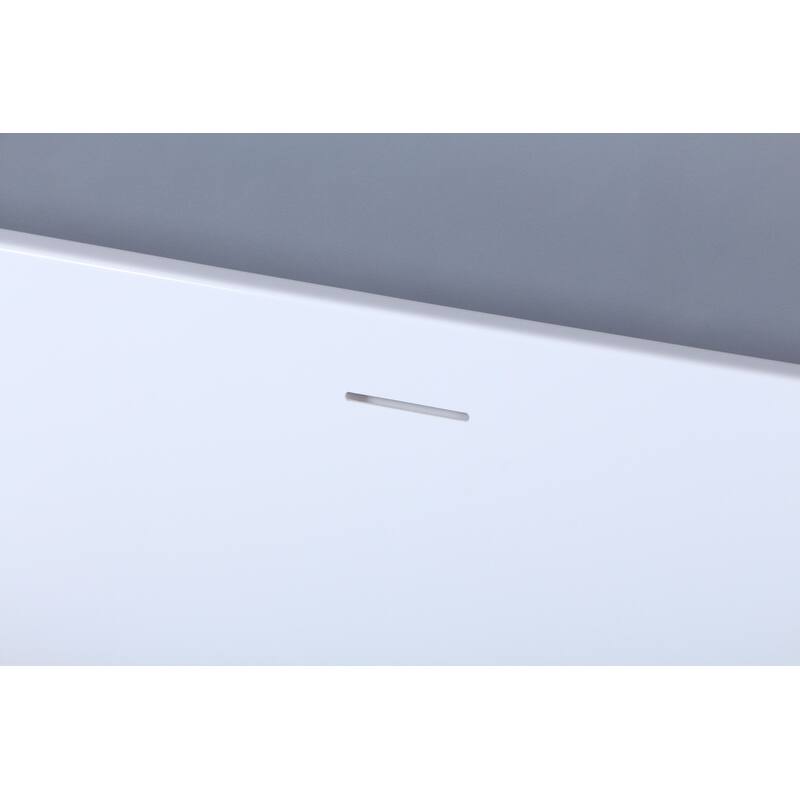 Edward Soaking Diamond Style Bathtub in Glossy White