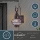 preview thumbnail 2 of 5, VAXCEL Chatham 13.5 in. H 1-Light Burnished Bronze Coastal Outdoor Wall Sconce, Steel, Clear Seeded Glass Shade