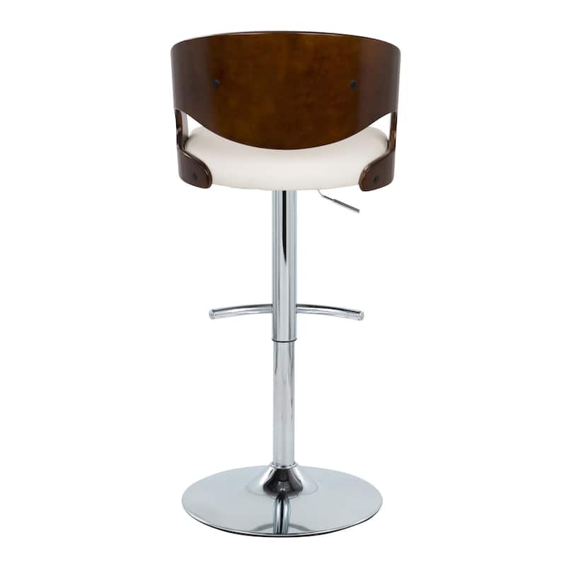 Carson Carrington Visby Mid-century Modern Cherry Wood Adjustable Barstool