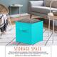 6 Pack Foldable Collapsible Storage Box Bins Shelf Basket Cube Organizer with Dual Handles -13 x 13 x 13
