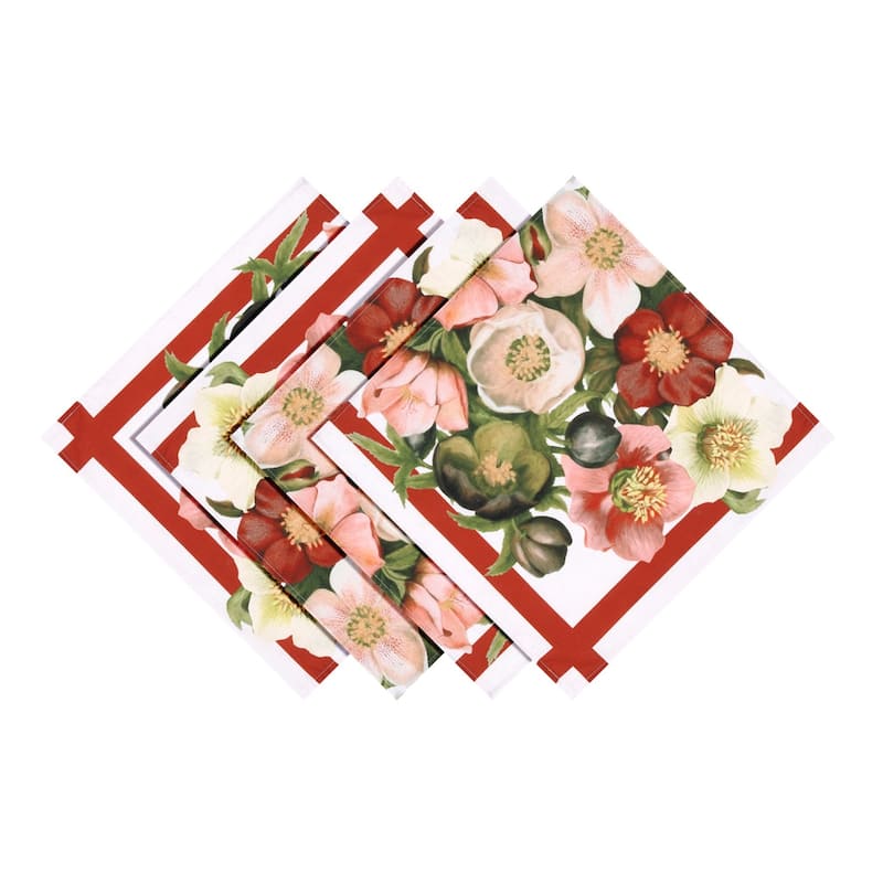 Laural Home Vintage Petals Napkin Set of 4 - 20" x 20"