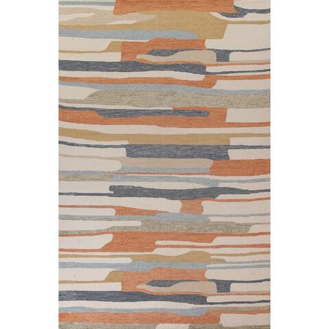 Hand-Tufted Modern Oriental Rug Abstract Contemporary Carpet