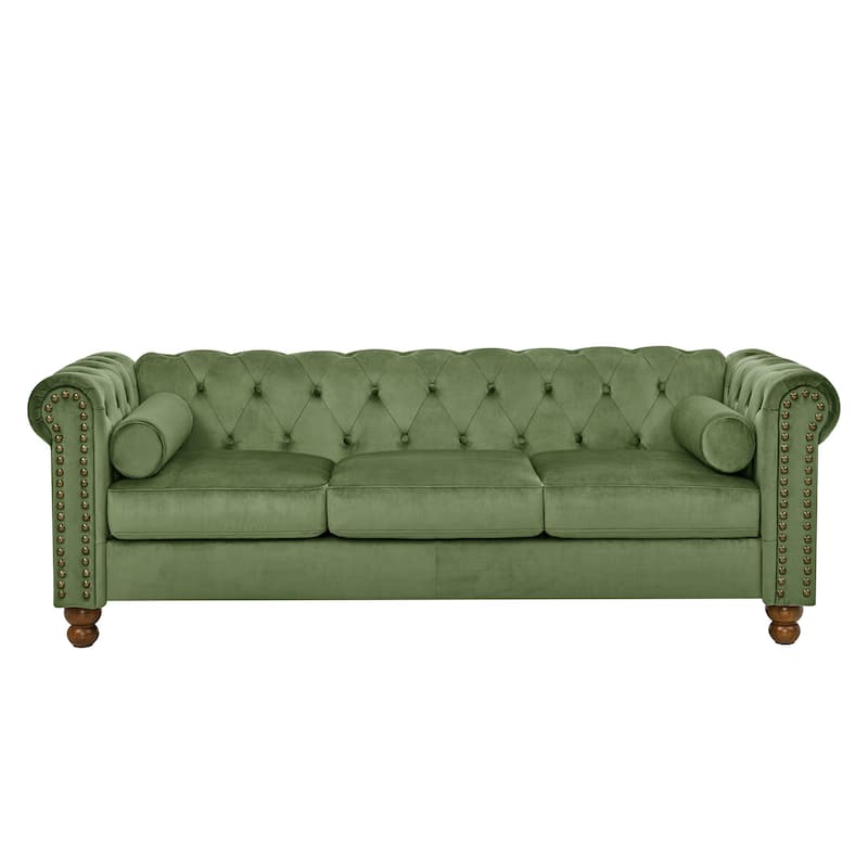 Classic Tufted Chesterfield Settee Sofa
