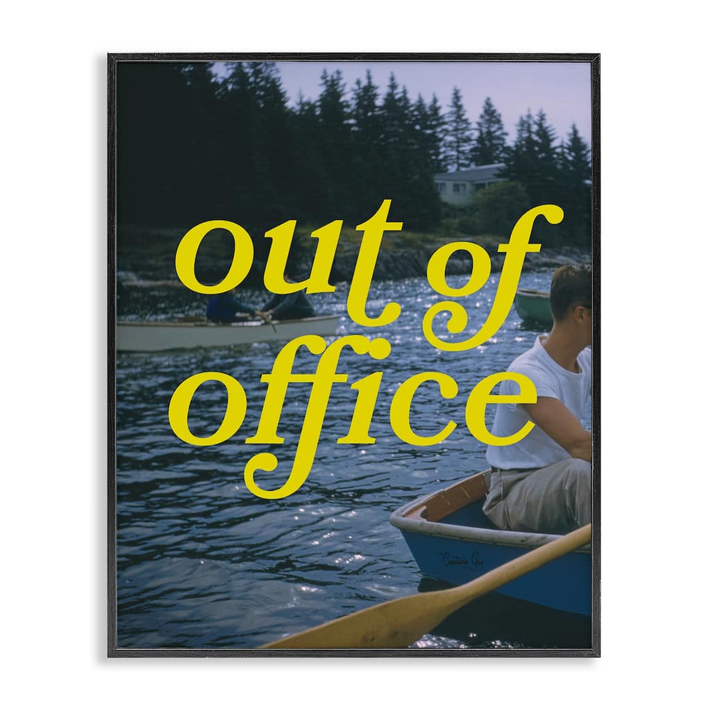 Stupell Out of Office Lake View Framed Giclee Art Design By Victoria Barnes