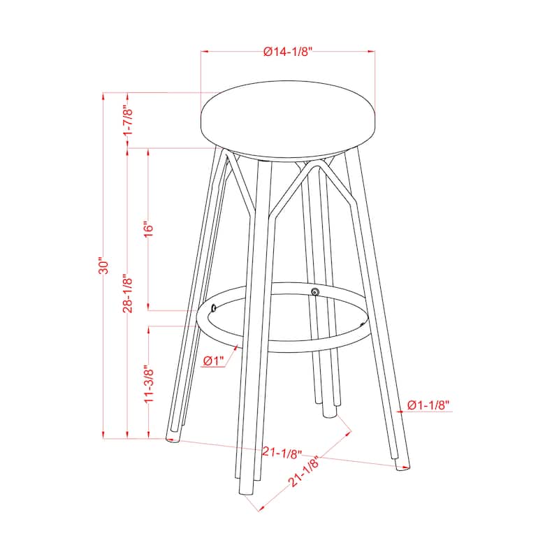 Elena Bohemian Round Wicker Patio Stools (Set of 2) by Furniture of America