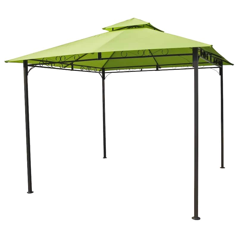 St. Kitts 10-foot Square Vented Gazebo - Light Green
