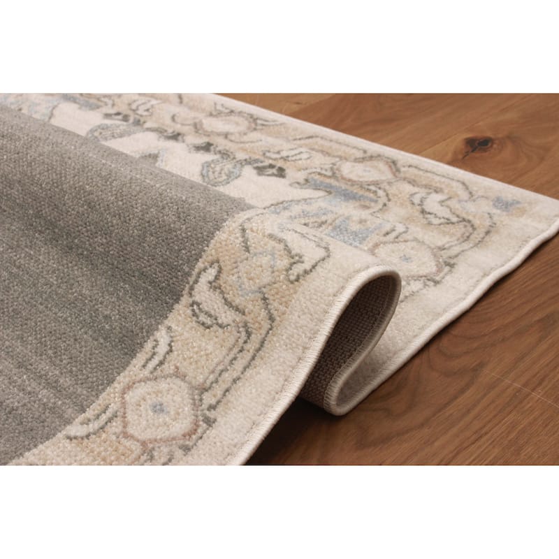 ECARPETGALLERY Machine Woven Addie Beige Area Rug