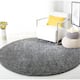 SAFAVIEH August Shag Solid 1.2-inch Thick Area Rug - 6'7" x 6'7" Round - Grey