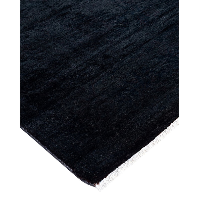 Overdyed, One-of-a-Kind Hand-Knotted Area Rug - Black - 6' 4" x 9' 1"