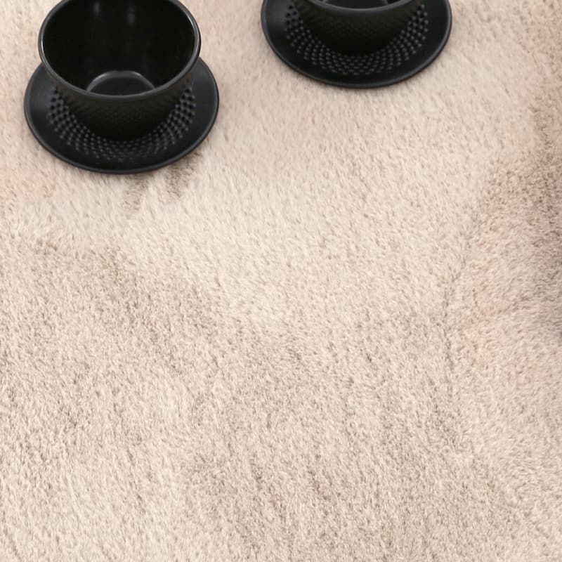 Soft Washable Area Rug with Anti-Slip Backing in solid Colors