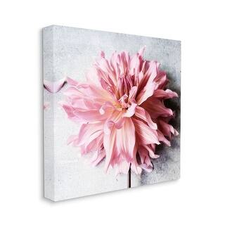 Stupell Pink Spring Floral with Curly Petal Details Canvas Wall Art ...