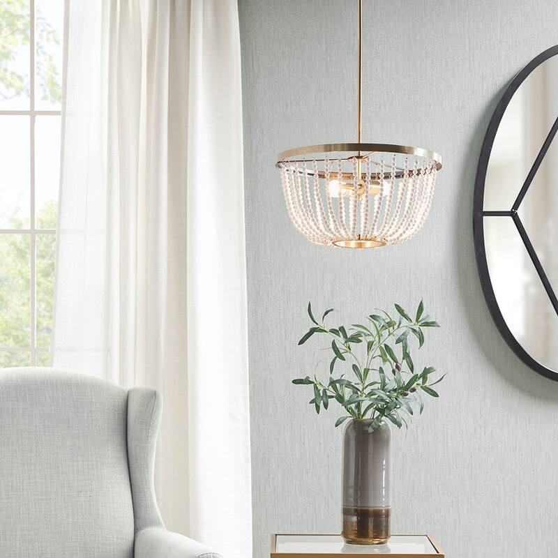 2-Light Beaded Chandelier