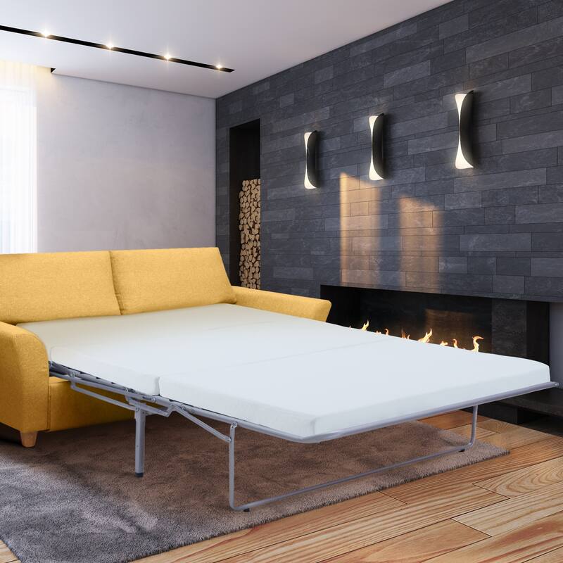 Foldable Pull Out Sofa Bed Replacement Mattress, Sofa Not Included - Full - White