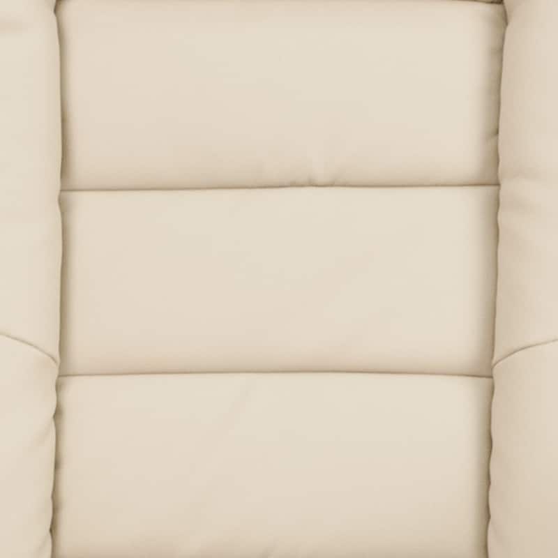 Contemporary LeatherSoft Recliner with Horizontal Stitching and Ottoman
