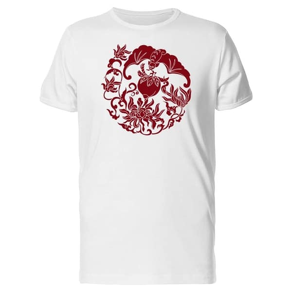 Shop Red Bat With A Fruit Chinese Art Tee Men S Image By Shutterstock Overstock 27955836
