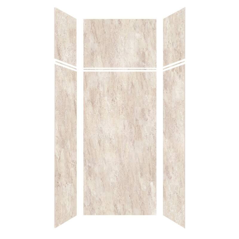 Transolid LWKX36367224 Lusso 96" H x 36" W x 36" D Three Wall Alcove