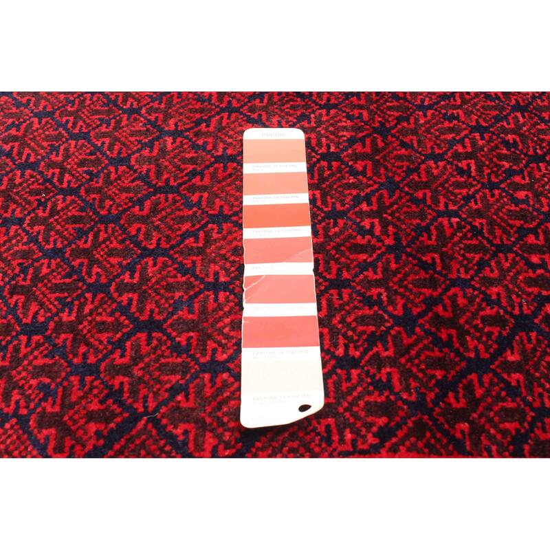 ECARPETGALLERY Hand-knotted Teimani Red Wool Rug - 3'1 x 4'11