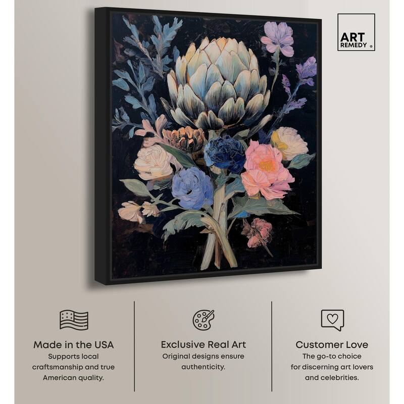 Moody Artichoke I Canvas by Art Remedy