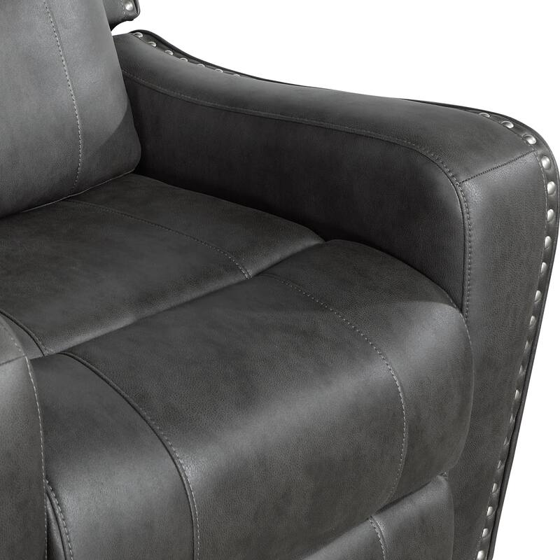Rowan 36.5" Reclining Chair - Nailhead Trim, Removable Seat Back