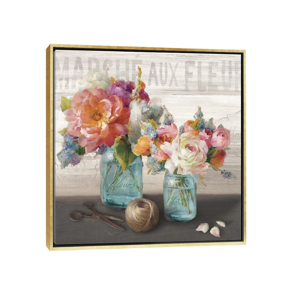 iCanvas "French Cottage Bouquet III" by Danhui Nai Framed Canvas Print