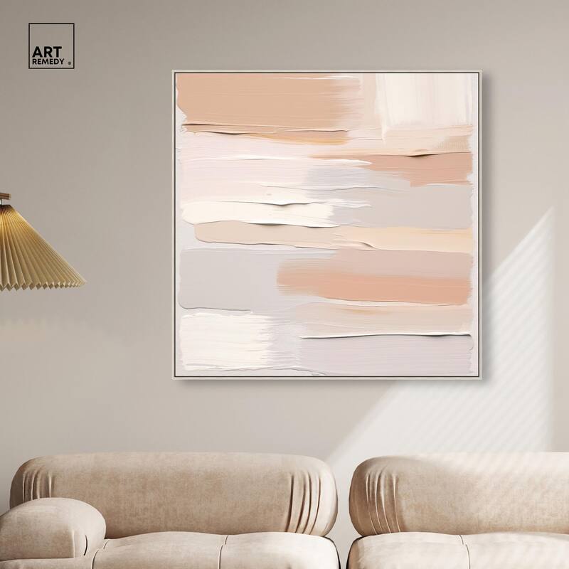 Roseate Cream Tones I Canvas by Art Remedy