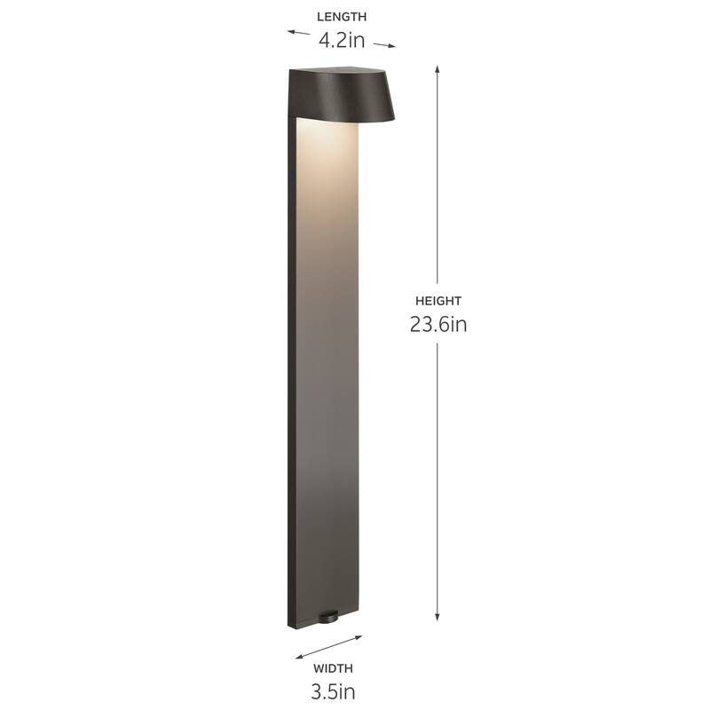 Kichler Lighting 12 Volt 2700K LED 23.6" Flared Top Path Light in Textured Architectural Bronze - 23.6