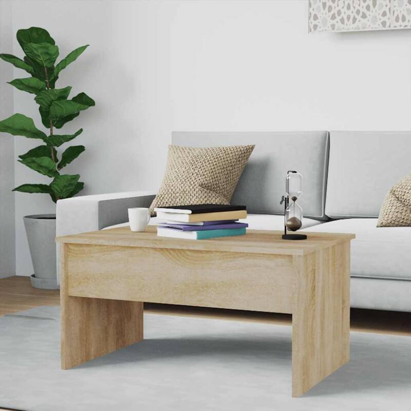 vidaXL Coffee Table Lift Top End Table Accent Side Sofa Table Engineered Wood - 31.5" x 19.9" x 16.3"