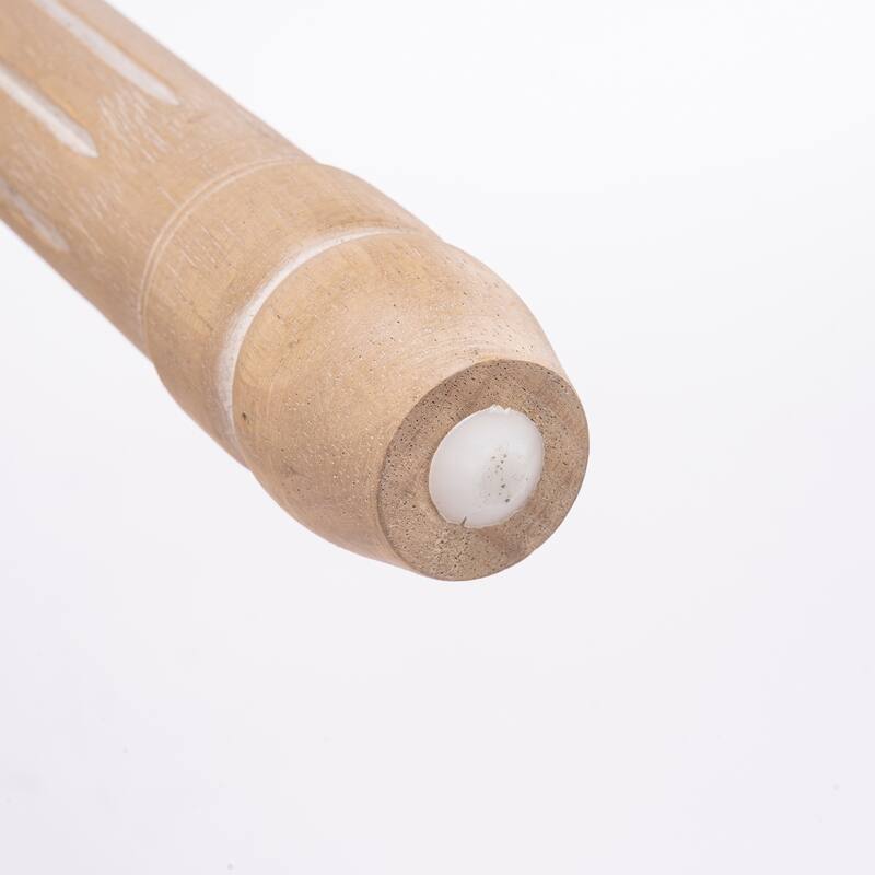 French Country Wooden Barstools Rattan Back With Upholstered Seating, Set of 2