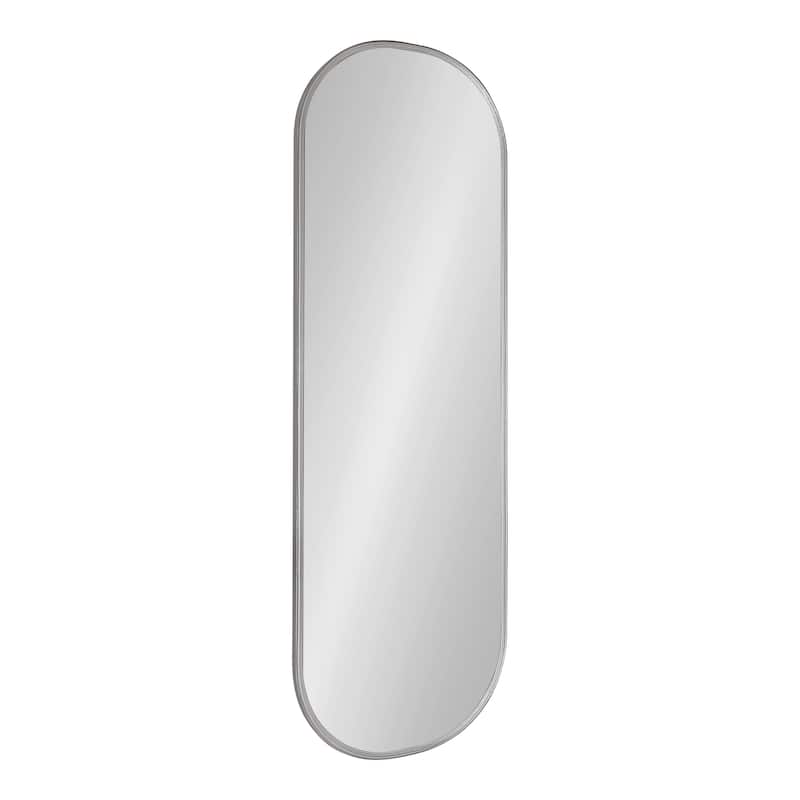 Kate and Laurel Caskill Capsule Framed Wall Mirror - 16x48 - Gray