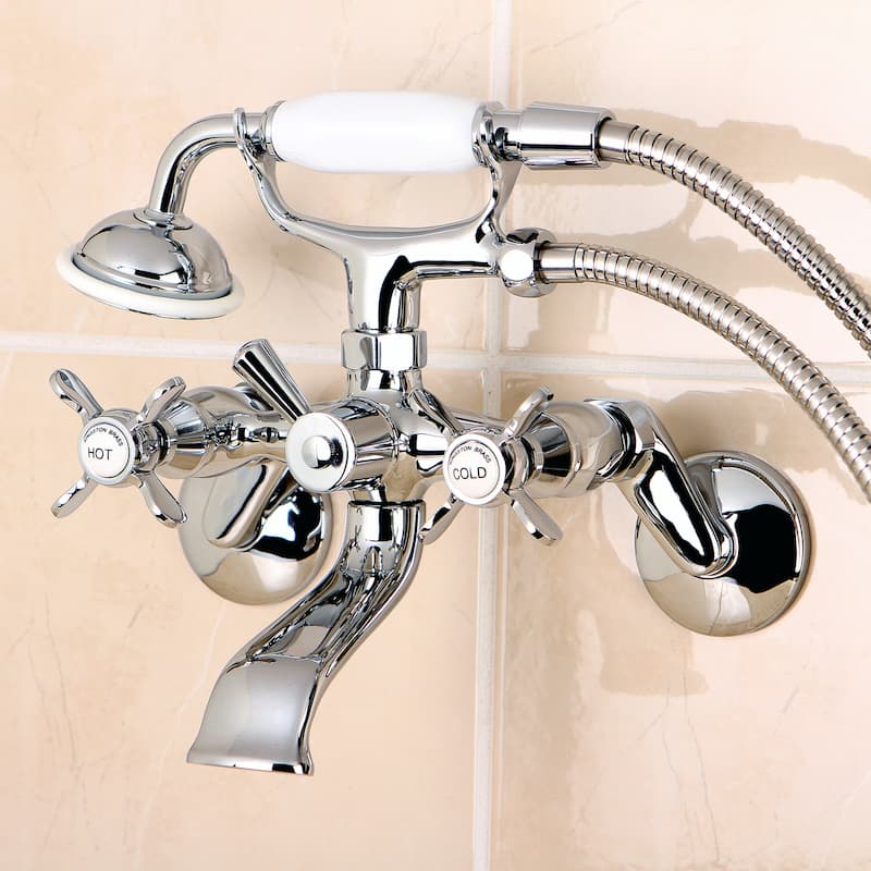 Kingston Brass Essex Wall Mounted Clawfoot Tub Filler with Built-In