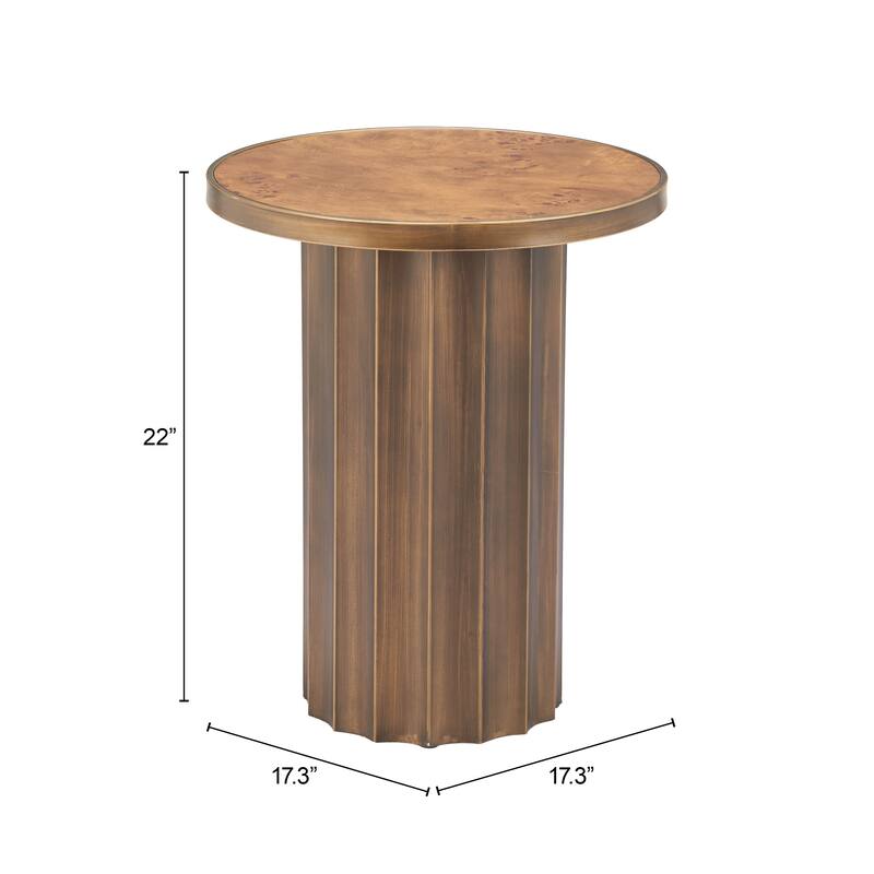 Afinato Side Table Brown