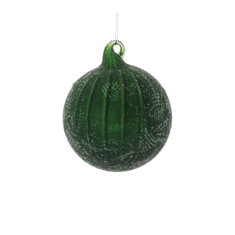 Ribbed Glass Drop and Ball Christmas Ornaments - 6.5" - Green - 6ct