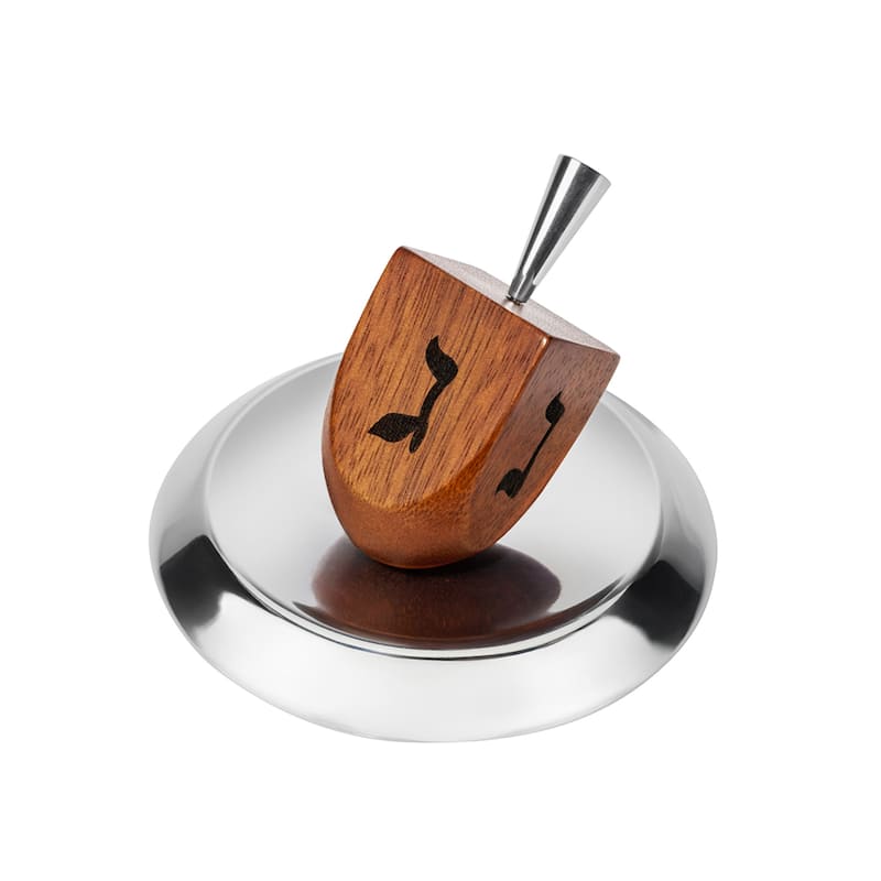Nambe Dreidel - Brown/Silver