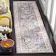 SAFAVIEH Bristol Gretchen Vintage Boho Oriental Polyester Rug - 2'3" x 8' Runner - Grey/Ivory