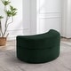 preview thumbnail 67 of 96, Upholstered Chenille Boucle Half Moon Storage Ottoman with Tray