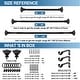 preview thumbnail 22 of 34, Modern Square Urn Adjustable Drapery Curtain Rod with Clip Rings