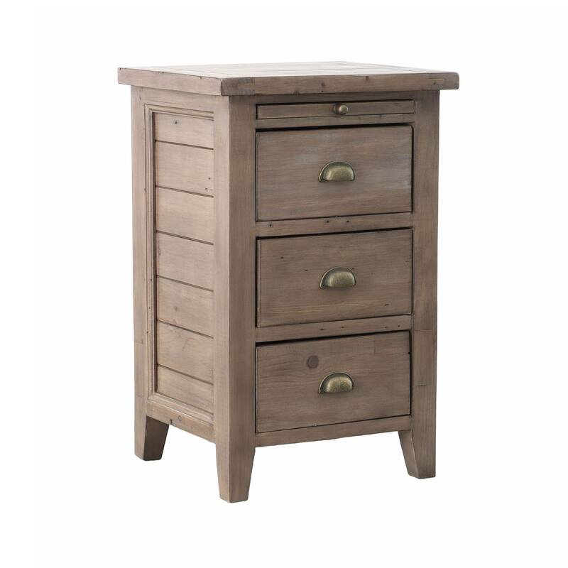 Dexter 3-Drawer Reclaimed Pine Nightstand