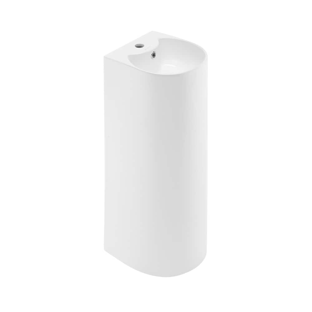 Besanon Rounded Basin Pedestal Sink - 12.2" x 13" 32.7"