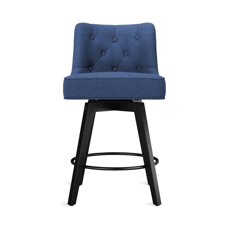 Modern 26 in. Barstool Counter Height Stool Upholstered Swivel Bar Stool with Back