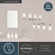 preview thumbnail 4 of 10, Park Ridge Bathroom Vanity Lighting Wall Fixture, Clear Glass Shade, Dimmable, LED Compatible, Over Mirror Mount Steel