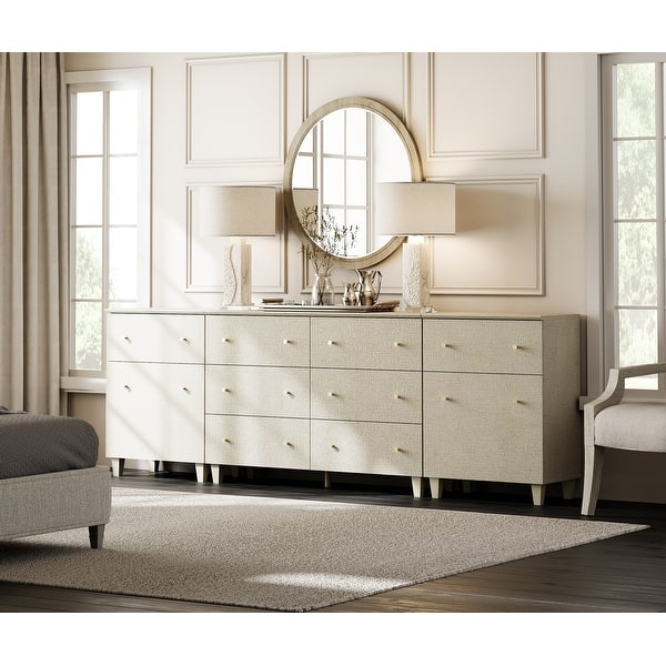 WAMPAT 3-in-1 Dresser Chests with 8 Drawers and 2 Doors for Bedroom