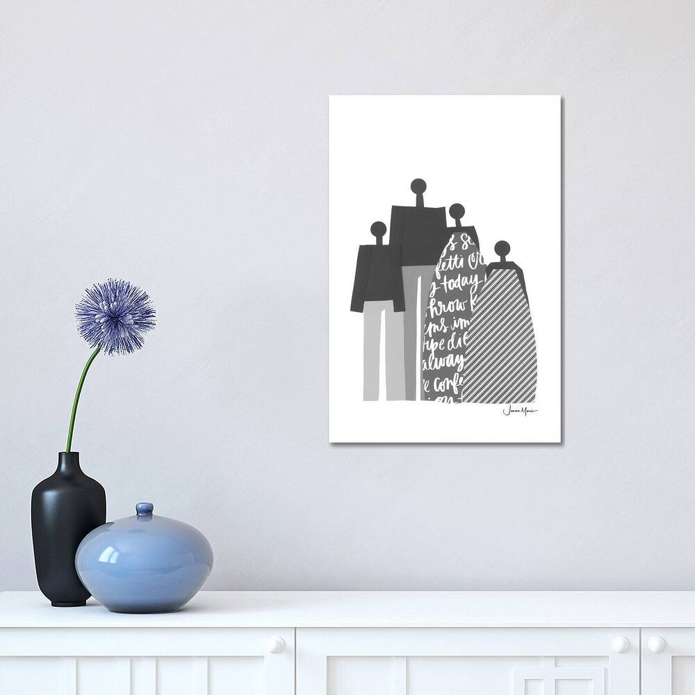 iCanvas "African Family Portrait In Black & White" by LouLouArtStudio Canvas Print