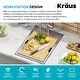 preview thumbnail 22 of 30, Kraus 15 in. Topmount Workstation Stainless Steel Outdoor Kitchen Sink