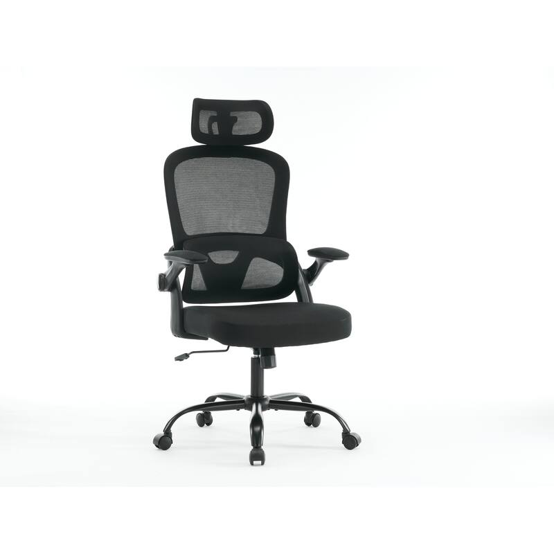 Ergonomic Mesh Office Chair with Adjustable 3D Armrests, Lumbar Support, and Tilt Function for Comfort and Mobility