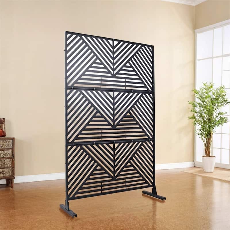 Outdoor & Indoor Freestanding Privacy Screen Privacy Screen 76"H×48"W