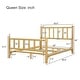 preview thumbnail 5 of 7, Queen Size Rustic Farmhouse Log Bed Frame, Solid Pine Cylinder Construction, Fits Mattresses and Box Springs, Natural