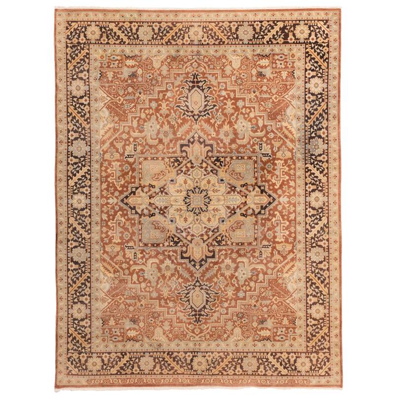 ECARPETGALLERY Hand-knotted Jamshidpour Copper Wool Rug - 7'10 x 10'1