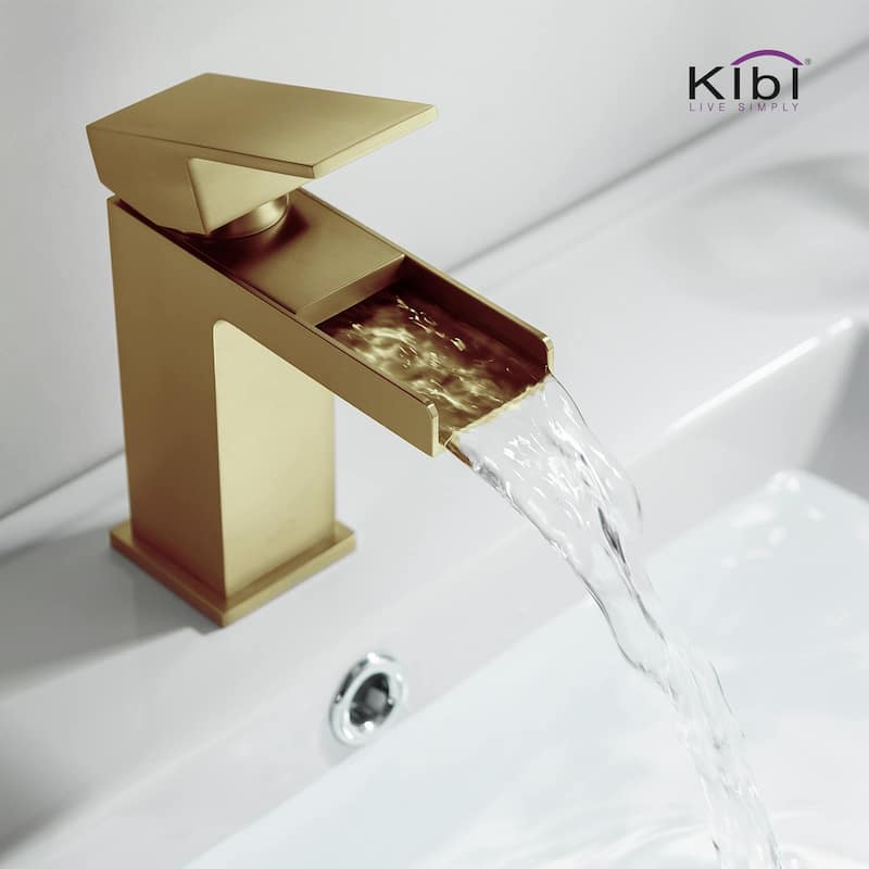 Waterfall Solid Brass Single Handle Sink Faucet