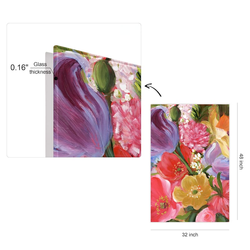 Empire Art Direct Blossom Symphony I Printed Tempered Glass Wall Art