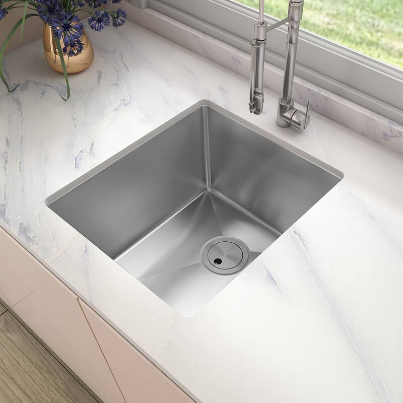 Sinber Undermount Single Bowl 304 Stainless Steel Kitchen Sink